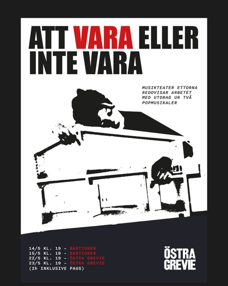 Affisch med texten: Att vara eller inte vara