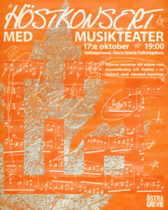 affisch för höstkonsert med musikteater