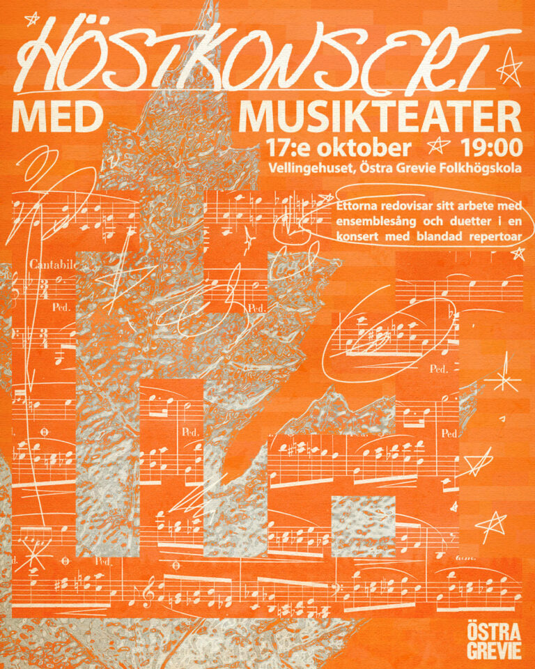 affisch för höstkonsert med musikteater
