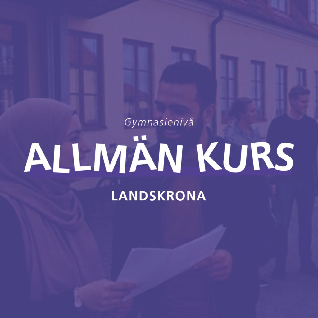 Text: Allmän kurs Gymnasienivå Landskrona
